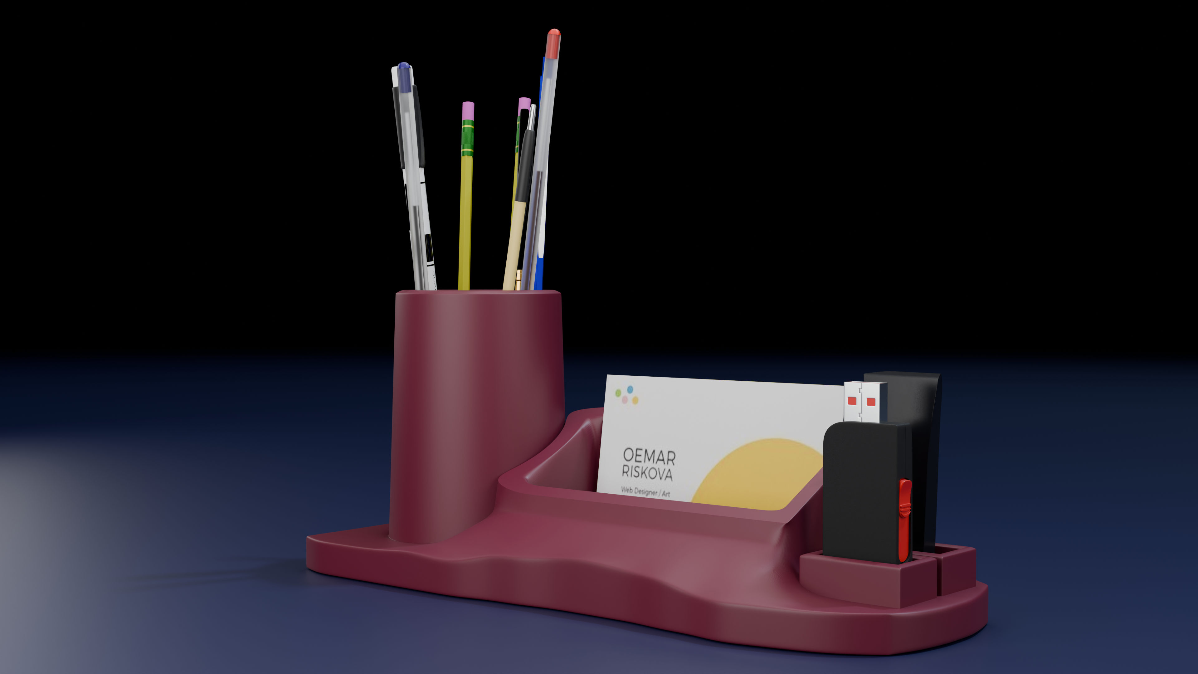 Portalapices/Tarjetero/USB_Curvo