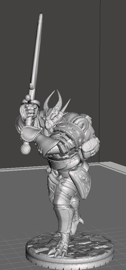 Bronze Dragonborn fighter with Great Sword