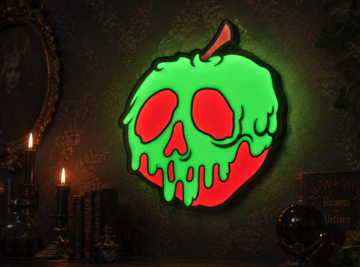 Snow White Disney Apple Skull LED Lightbox | Multicolor 3D Printable 3MF