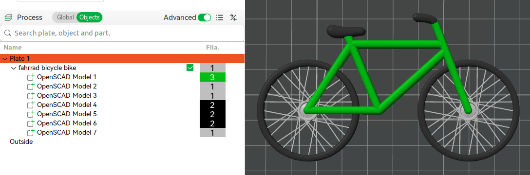 Miniatura 3 do modelo 3D pip string art bicycle