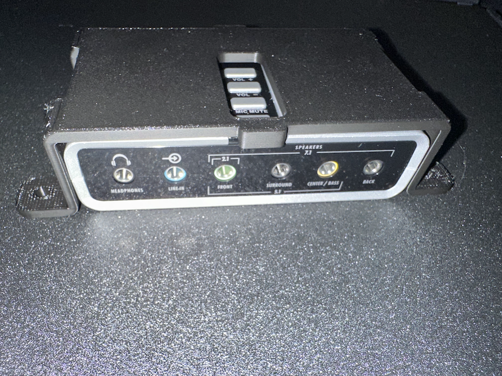 Mounting Bracket for Startech ICUSBAUDIO7D USB Audio Sound Card - With Retention Tabs