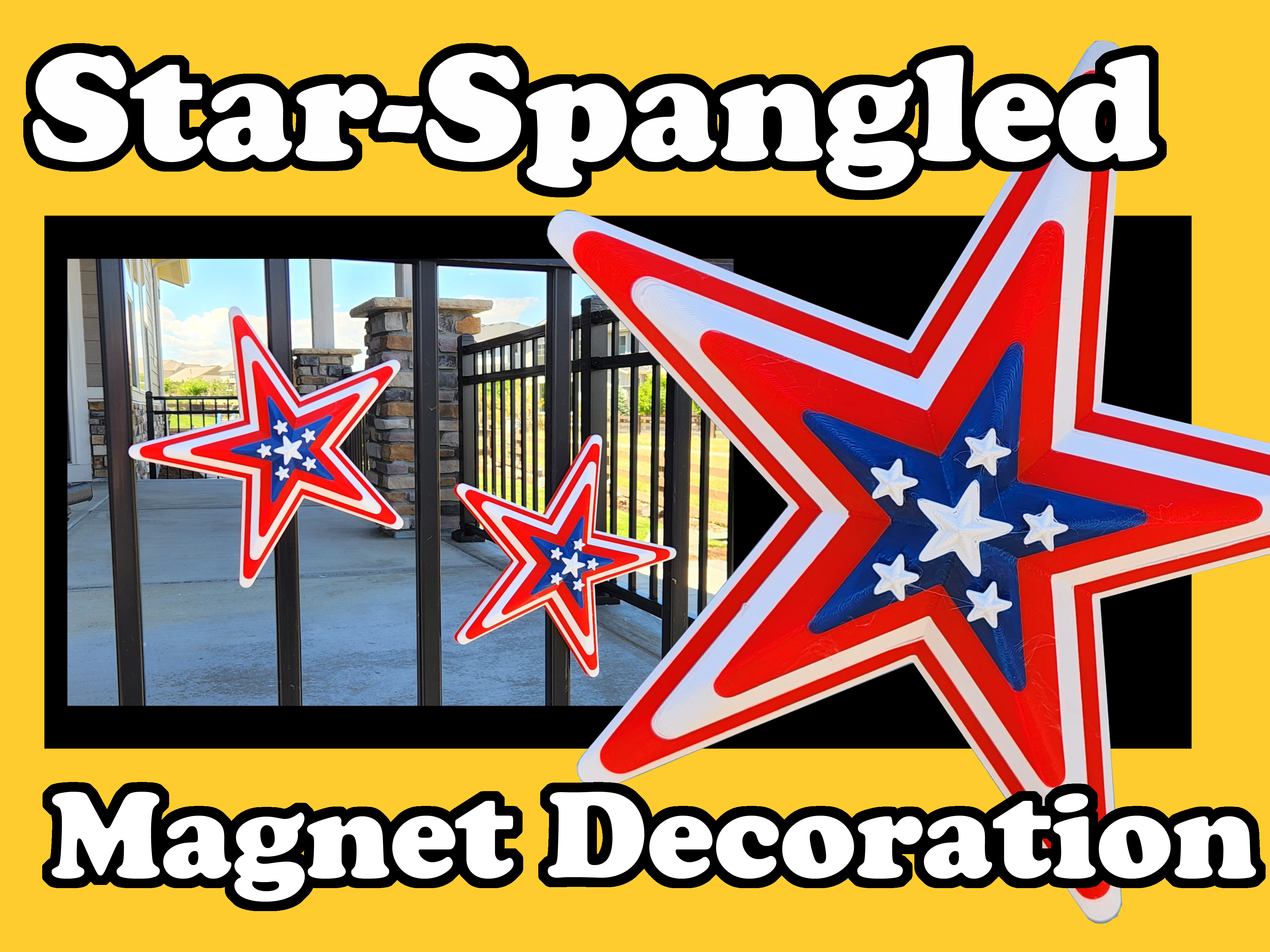 Star-Spangled Magnet Decoration