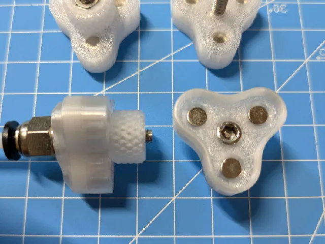 STRONGER Magnetic PFTE Tubes coupler dock with magnet for Drybox