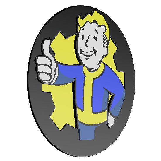 Fallout Vault Boy Circle by RbiMake | Download free STL model ...