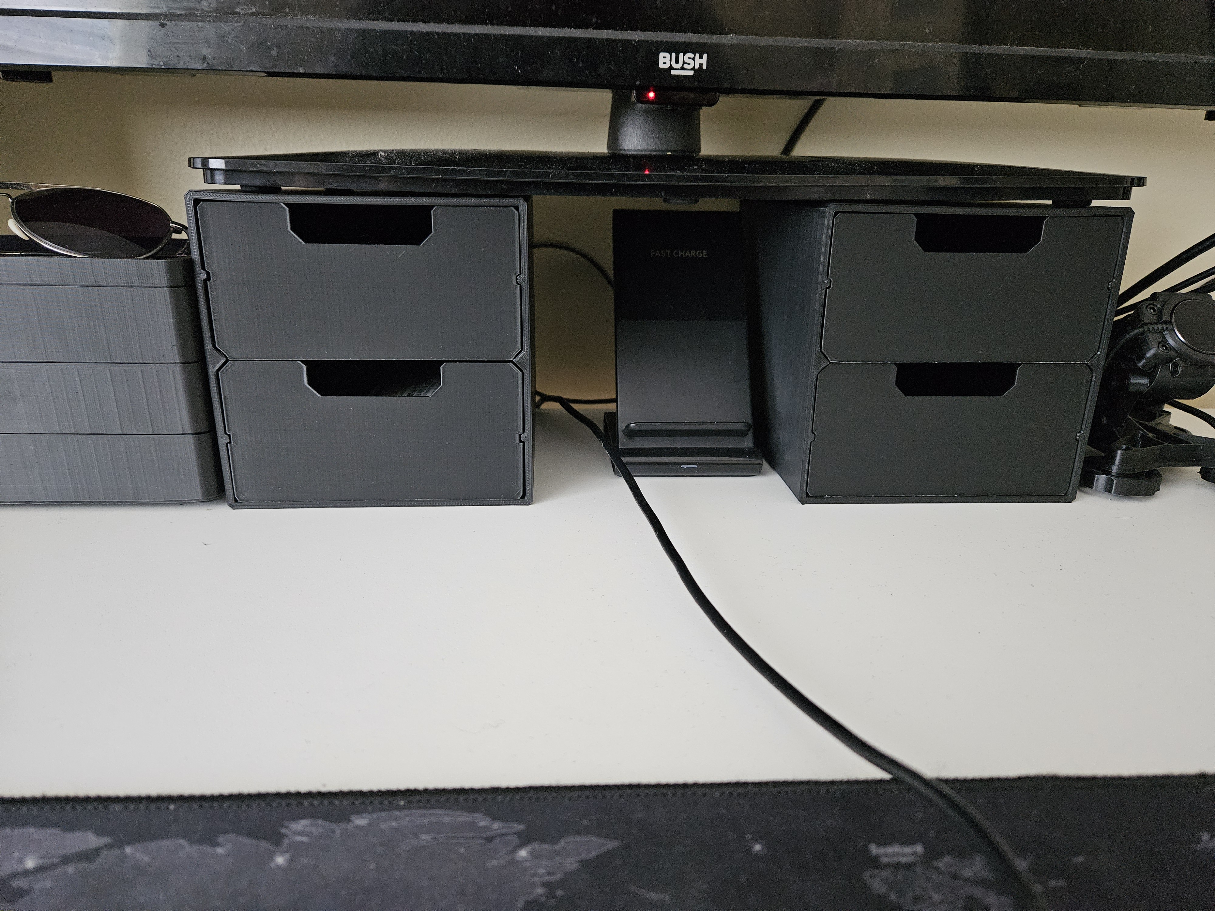 Monitor Riser with Drawers