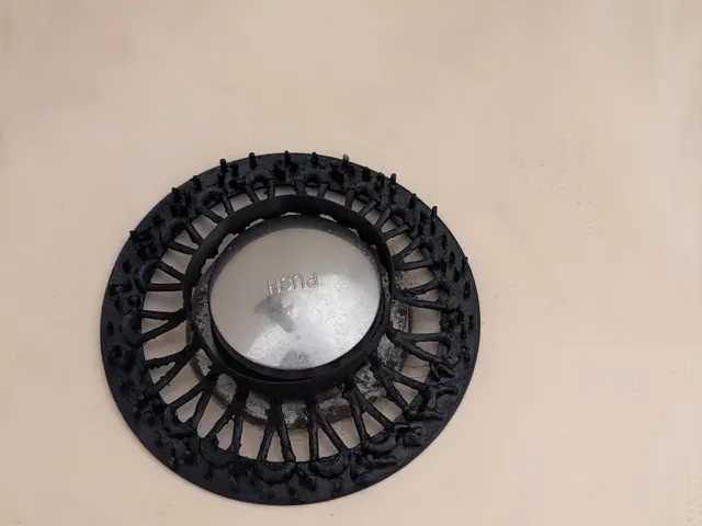Pop-up tub drain hair catcher
