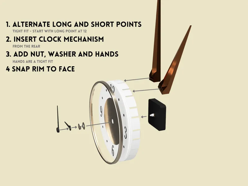 MidCentury Clock by JamesThePrinter Download free STL model