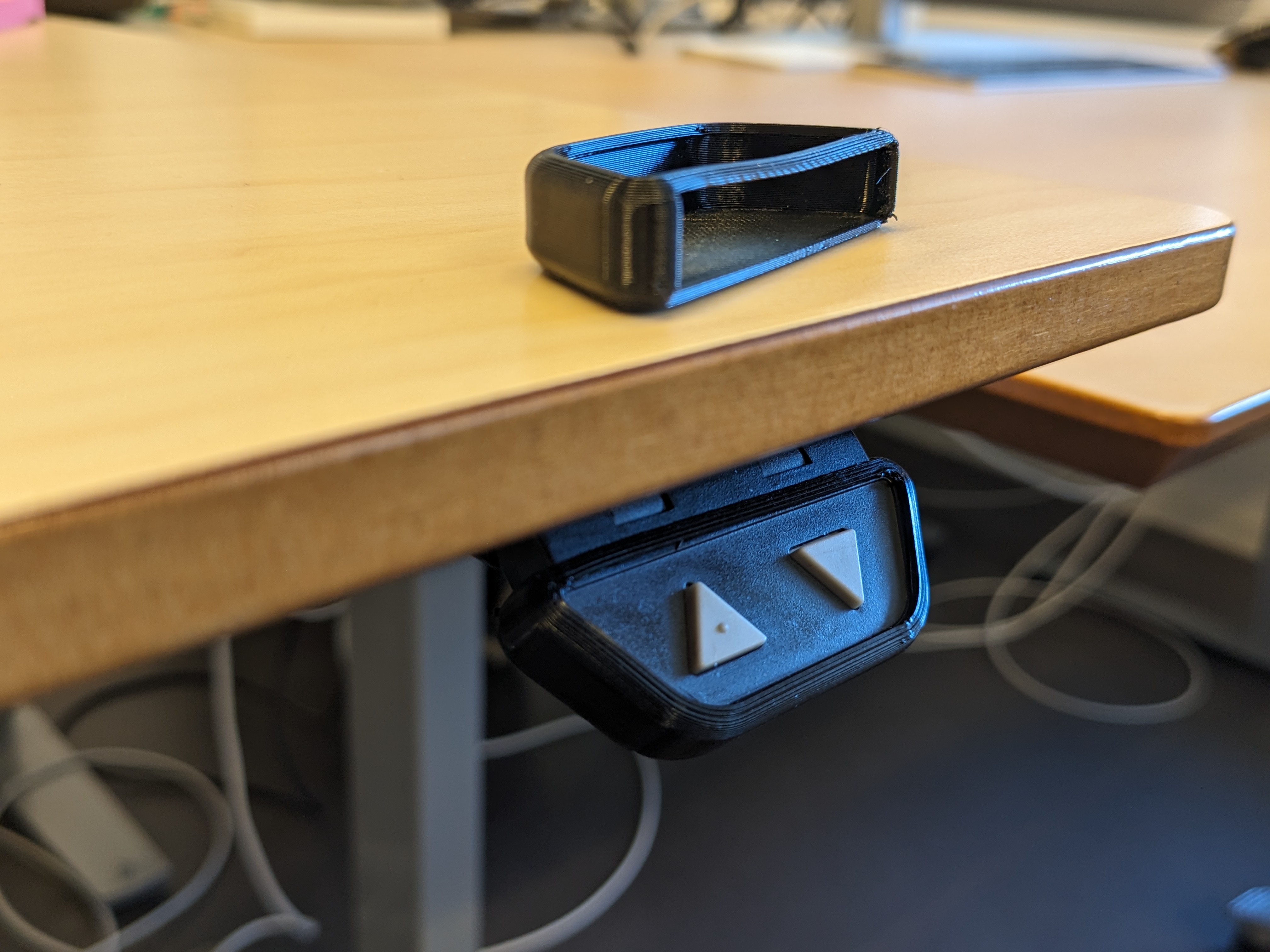 Standing desk control bracket
