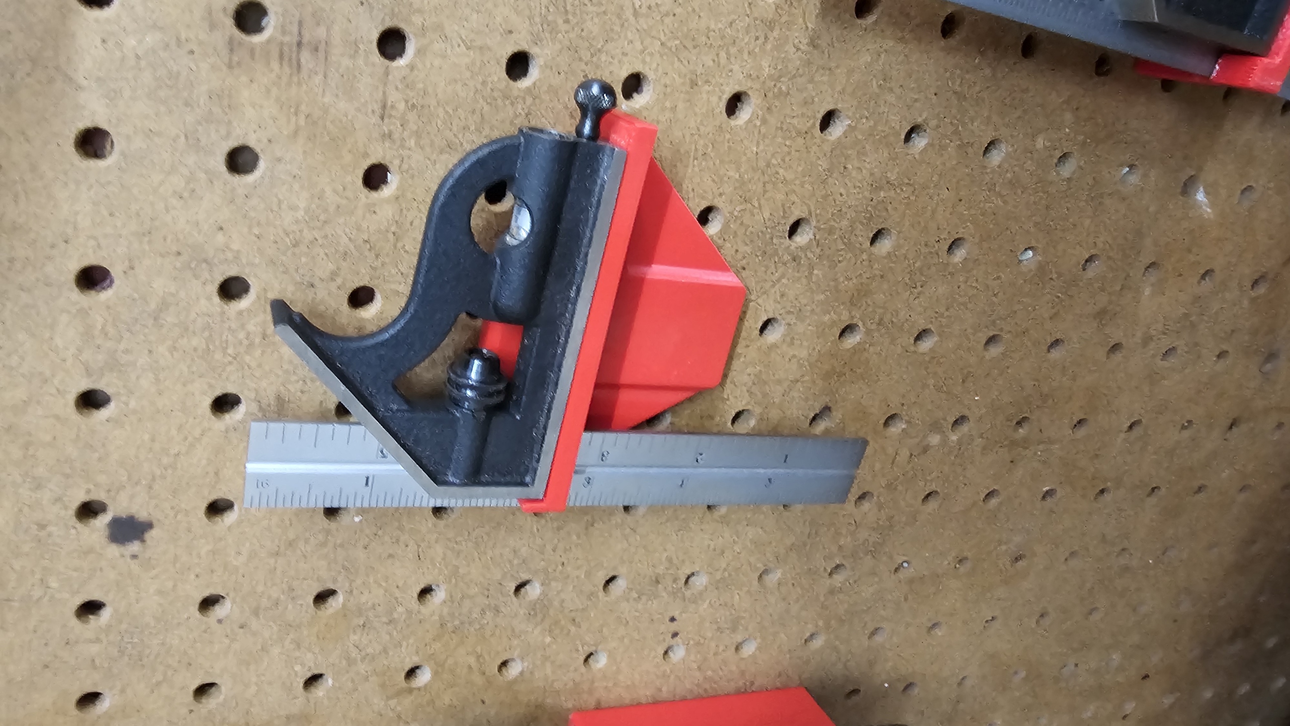 Starrett 6" Combination Square Pegboard Holder -- Sy's Peglock Board