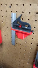 Starrett 6" Combination Square Pegboard Holder -- Sy's Peglock Board