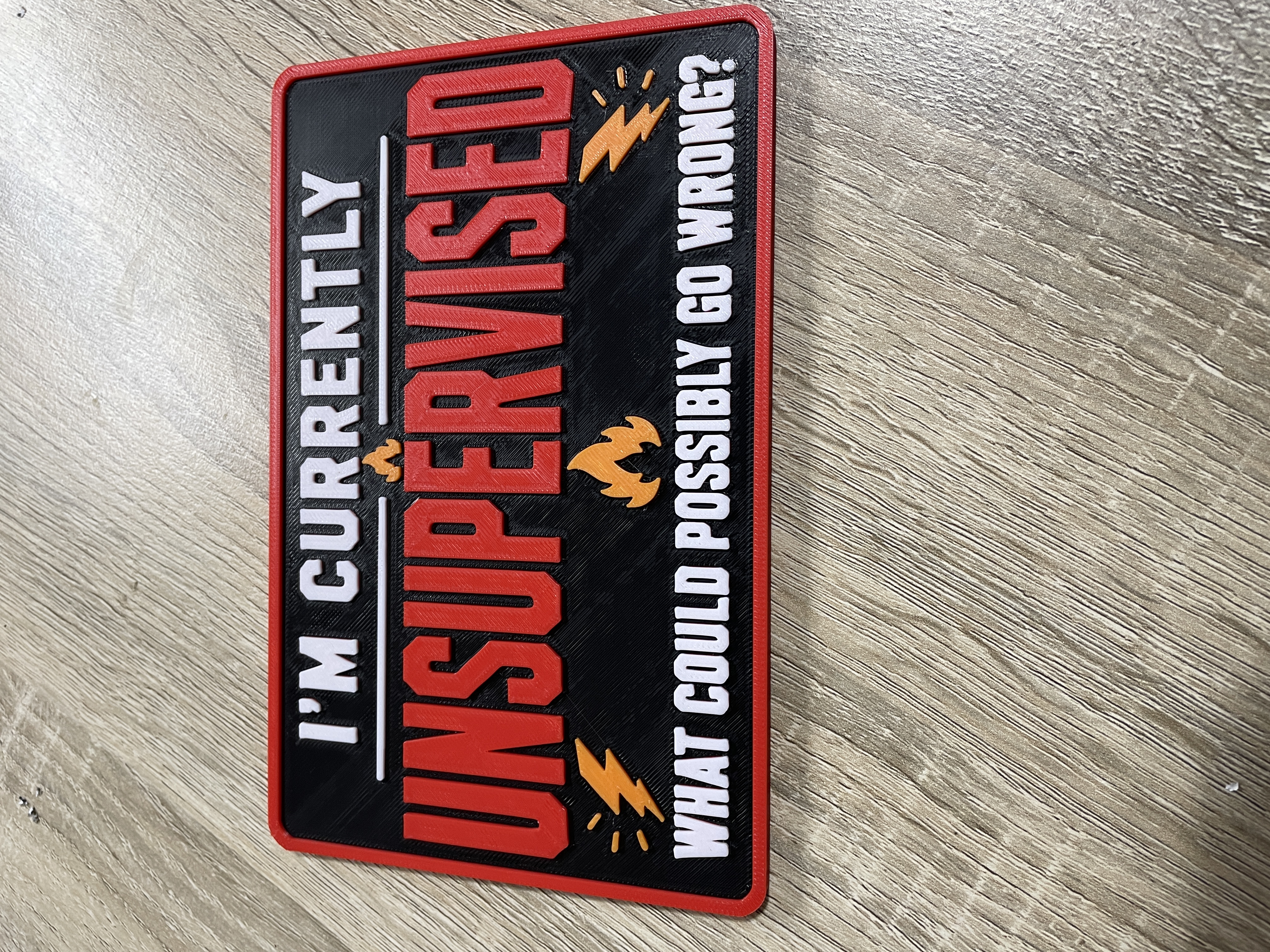 I'm currently unsupervised — miniatura 2