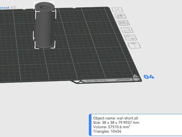 Shoter wal for filament box