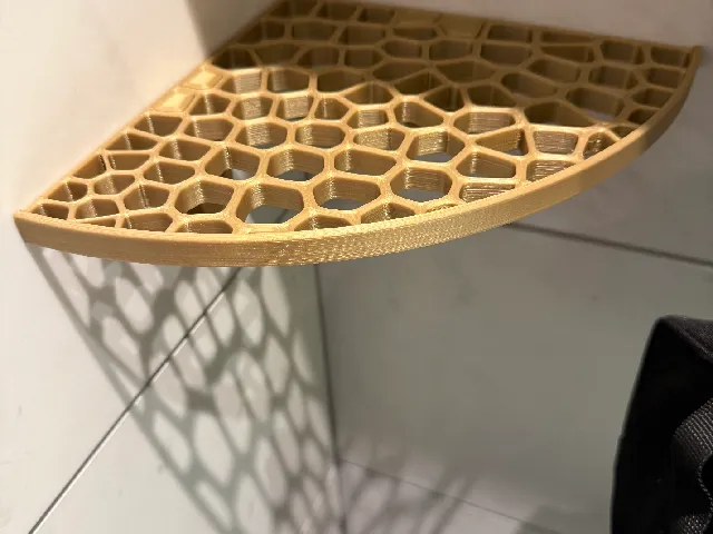 Voronoi Corner Shelf Elevated Brim Clamps For Glueing