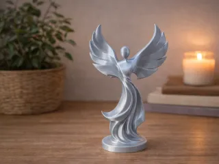 Graceful Angel with Spread Wings – Artistic Decor