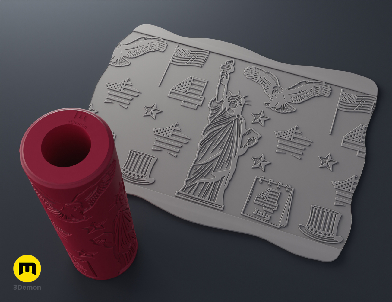 Miniatura 15 do modelo 3D Independence Day Texture Rollers