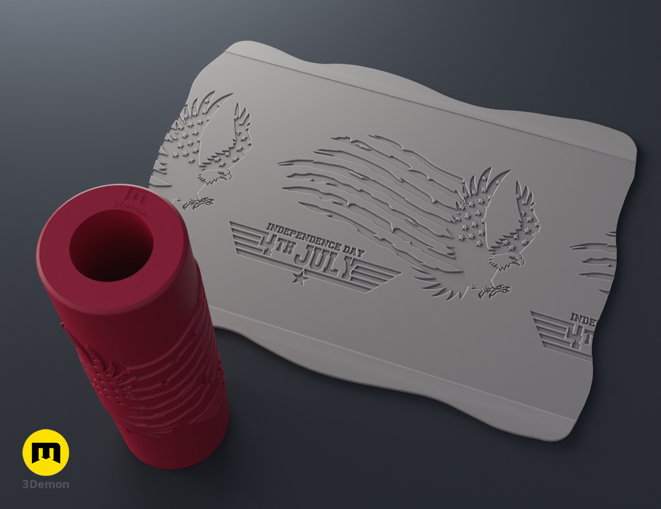 Miniatura 18 do modelo 3D Independence Day Texture Rollers