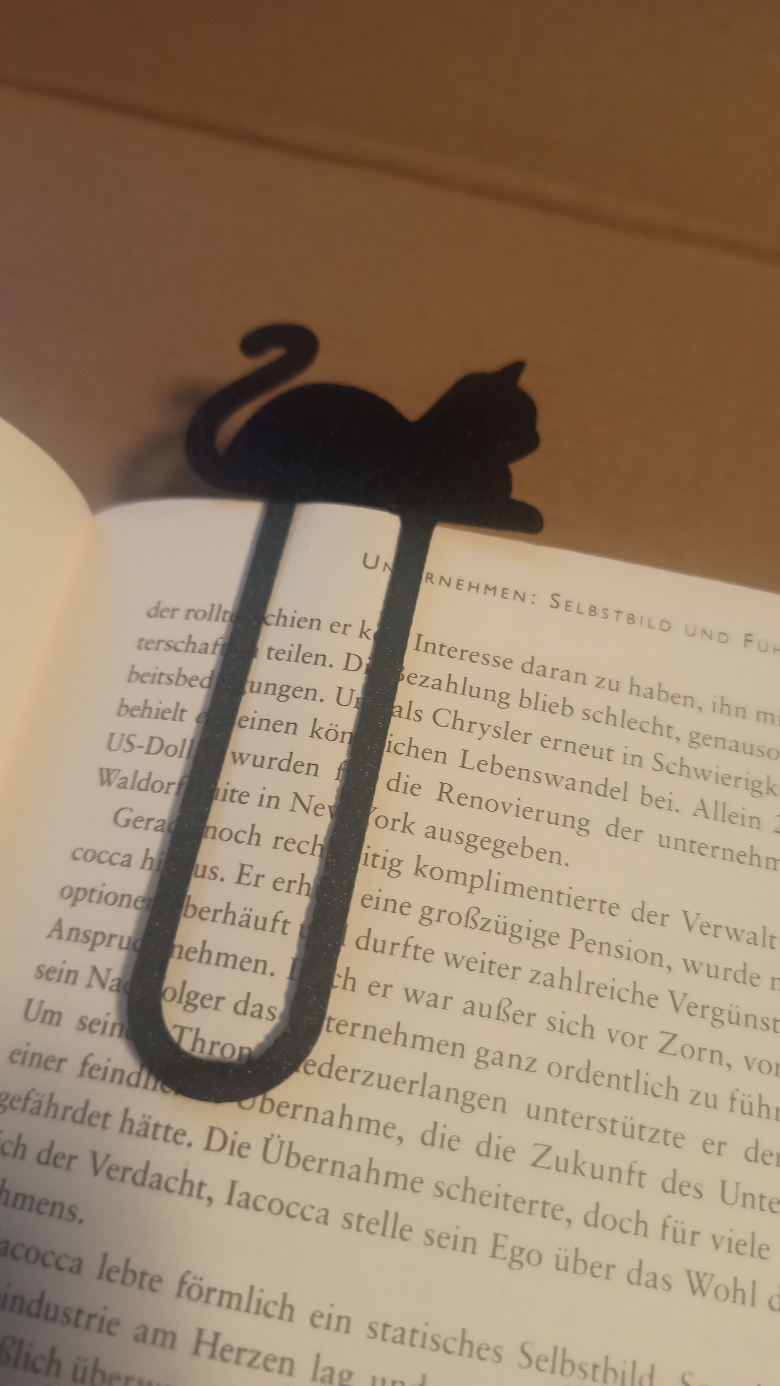 Cat laying down bookmark