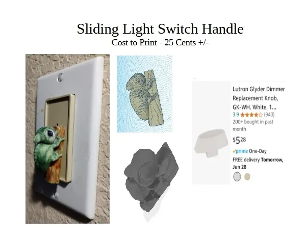 Sliding Light Switch Knob by PaPa Dad | Download free STL model ...