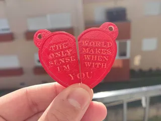 Valentine＇s day Keychain-2piece by Bruno | Download free STL