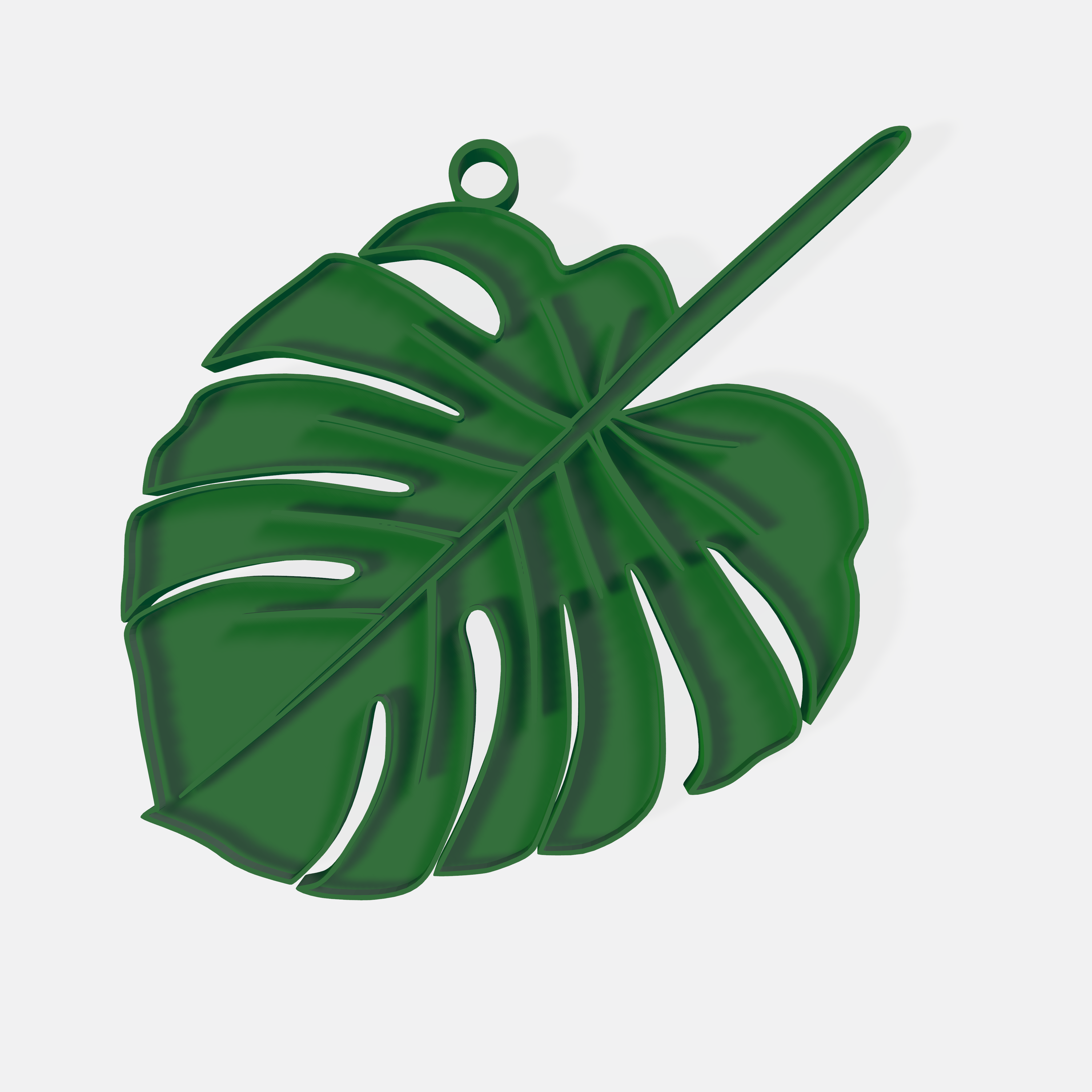 Monstera Leaf Necklace Keychain and Earrings