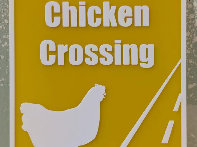 Chicken Crossing Sign