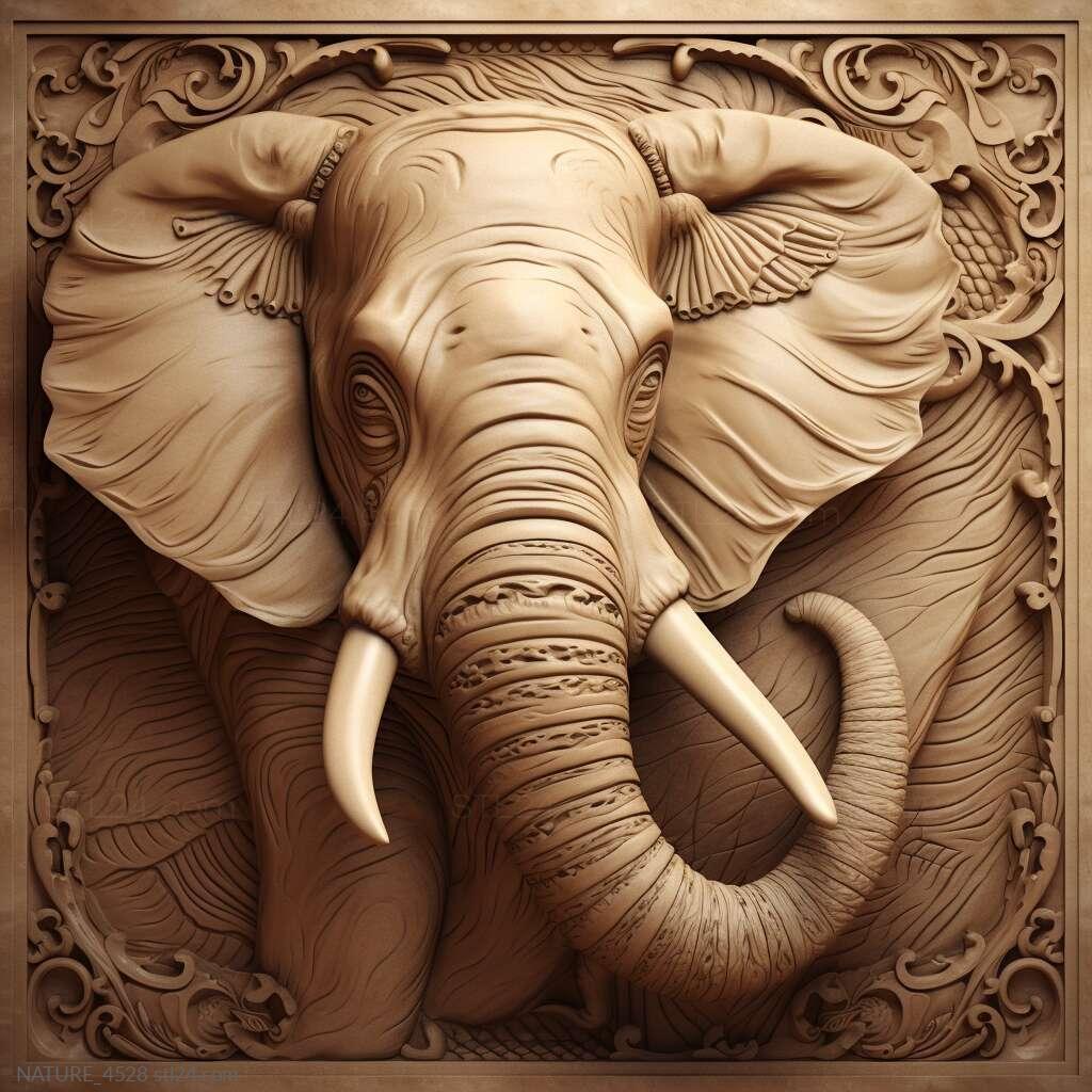 Elephant 3d stl digital file
