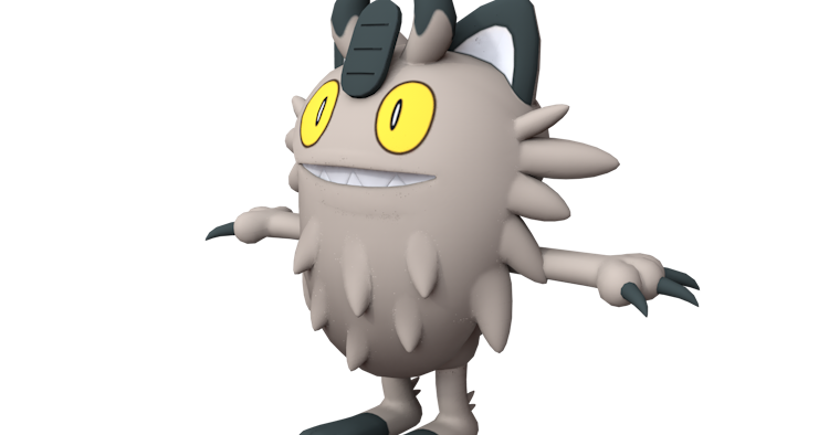 Meowth (Galarian) Pokemon#052 by Skeleton Dan | Download free STL model ...