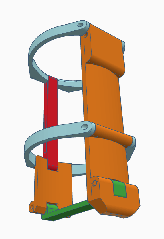Miniatura 6 do modelo 3D Foldable can holder for backpack strap