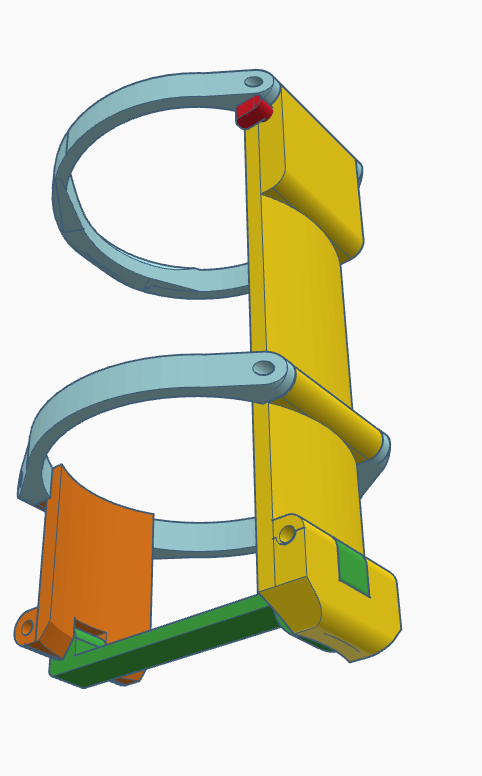 Miniatura 7 do modelo 3D Foldable can holder for backpack strap