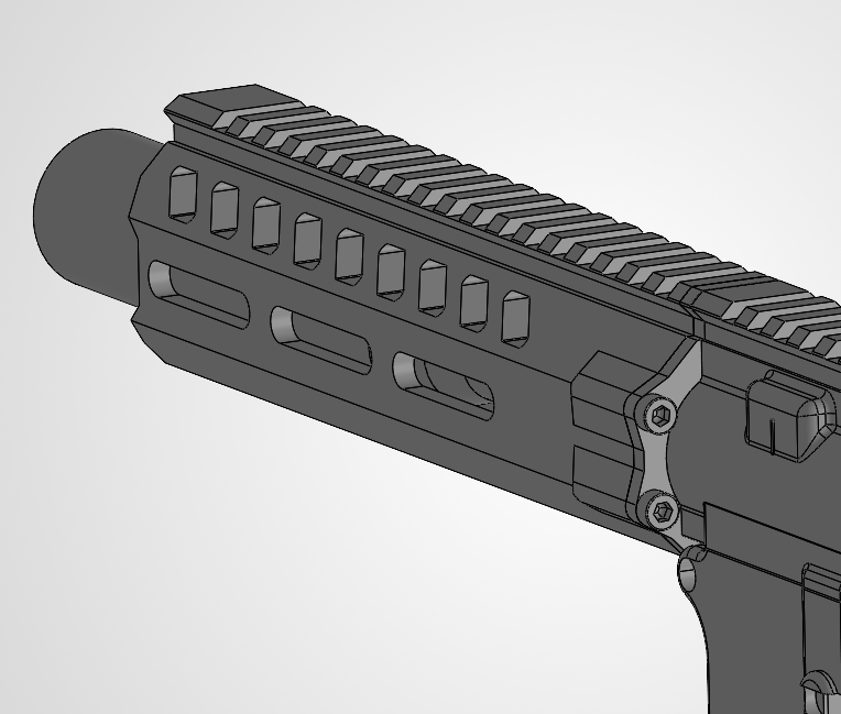 Airsoft AR handguard — miniatura 4