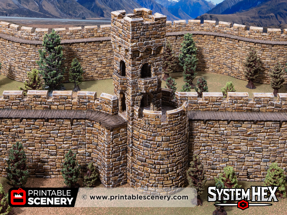 Miniatura 2 do modelo 3D SystemHEX trial pack - Small Square Tower & Wall