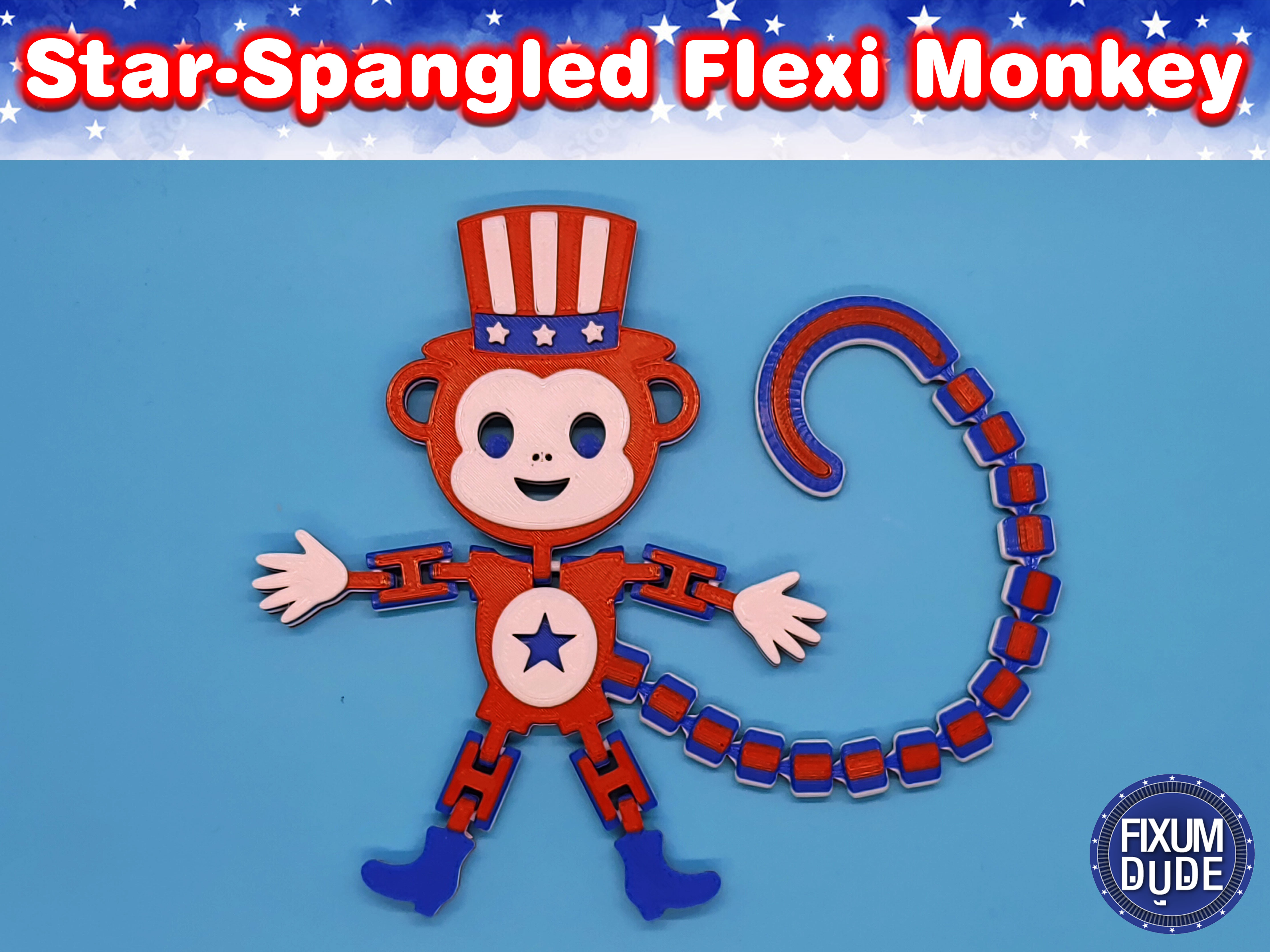 Star-Spangled Flexi Monkey