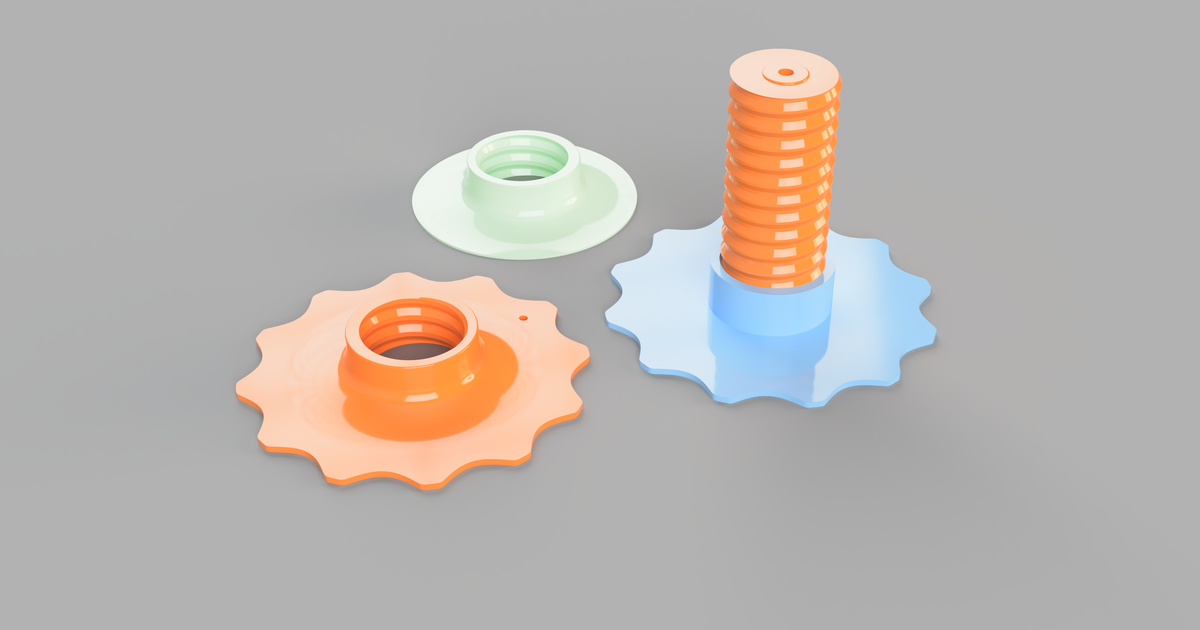 Python AMS - Spool Holder Step Files by humebeam | Download free STL ...