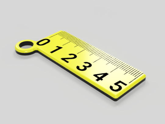 Miniatura 2 do modelo 3D Ruler key chain