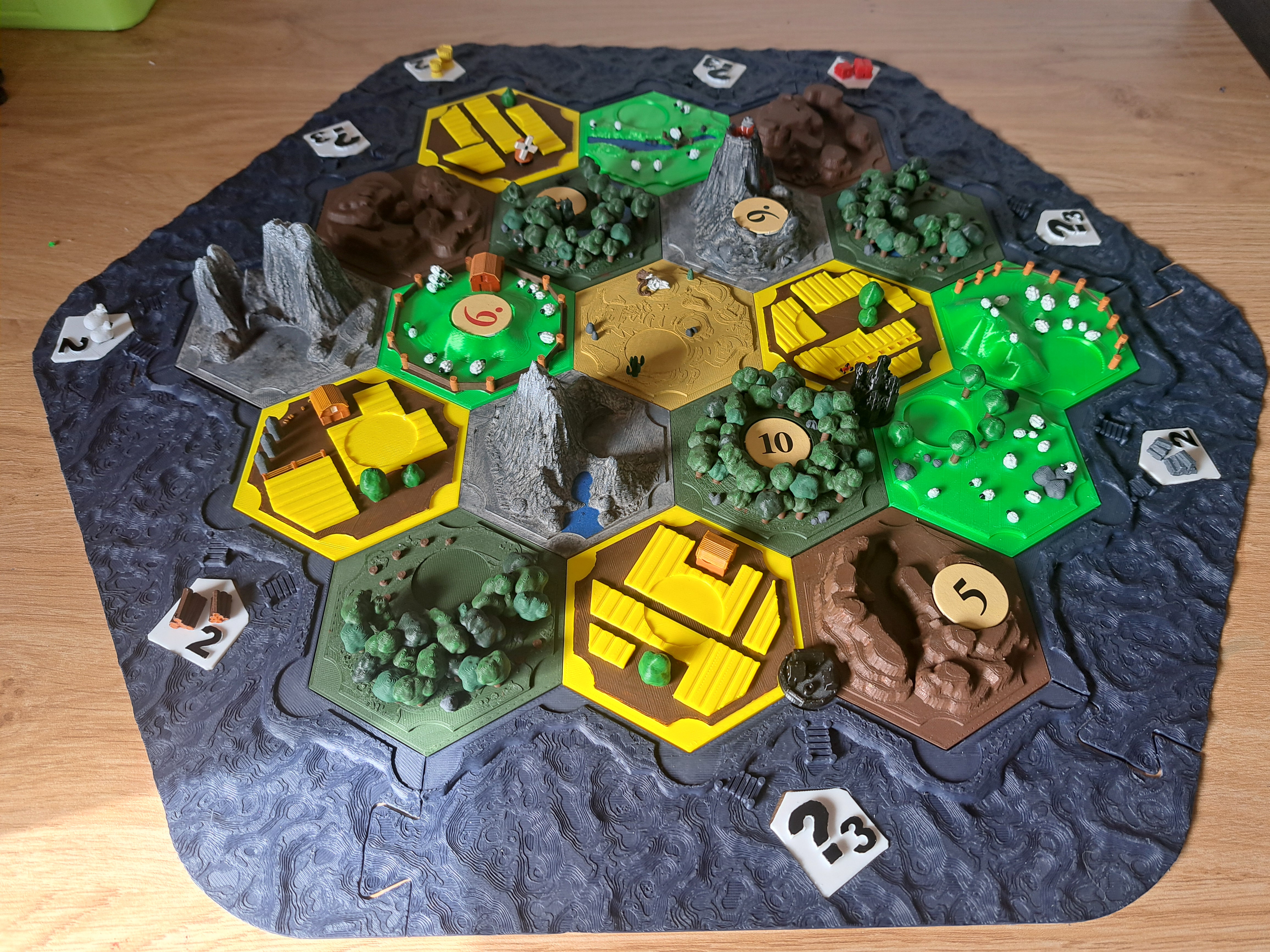 Catan Tiles grain/Dessert and harbor pieces