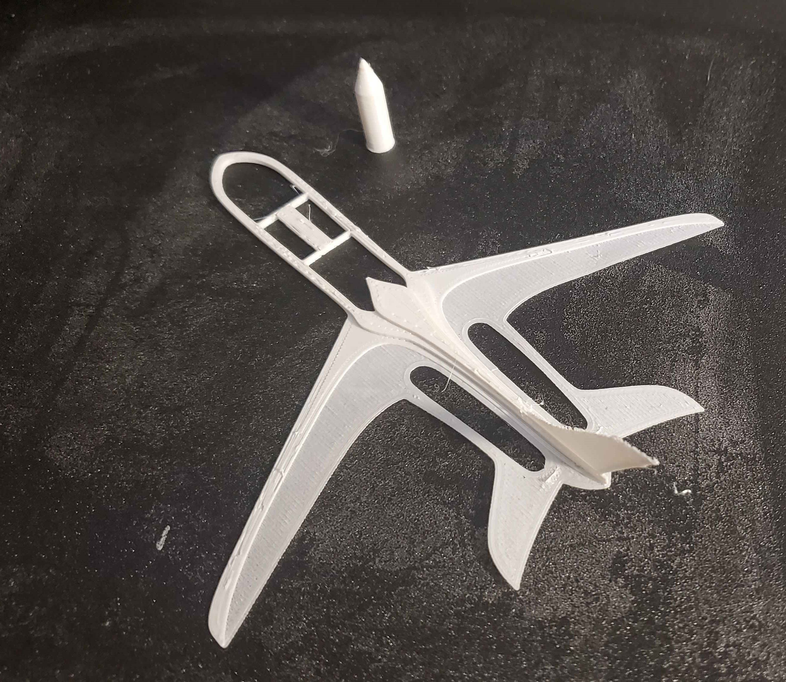 Remix of the One Piece Printed Glider - for Rockets!