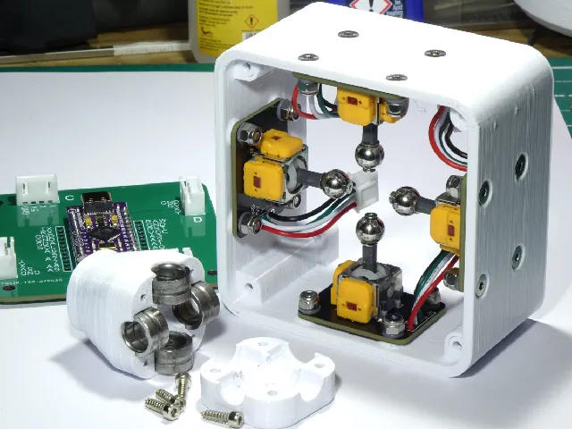 Smaller SpaceMouse with Hall Effect Joysticks, PCB Wiring and BALLS OF STEEL!