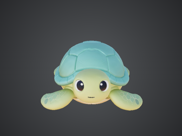 Cute Sea Turtle Figurine – Adorable Cartoon Turtle
