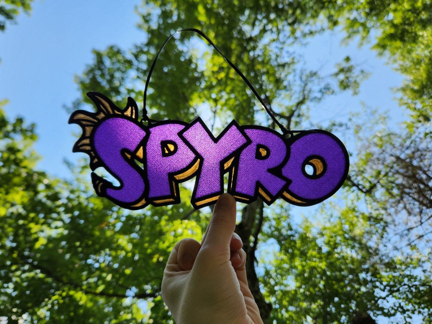 Spyro Logo Suncatcher (faux stained glass) by Amethyst3D | Download ...