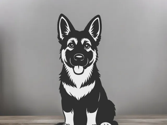 2D dog wallart decoration