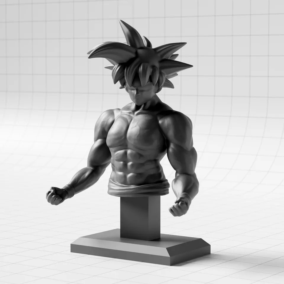 Goku Bust with Stand from Dragon Ball by Afran Bari | Download free STL  model | Printables.com