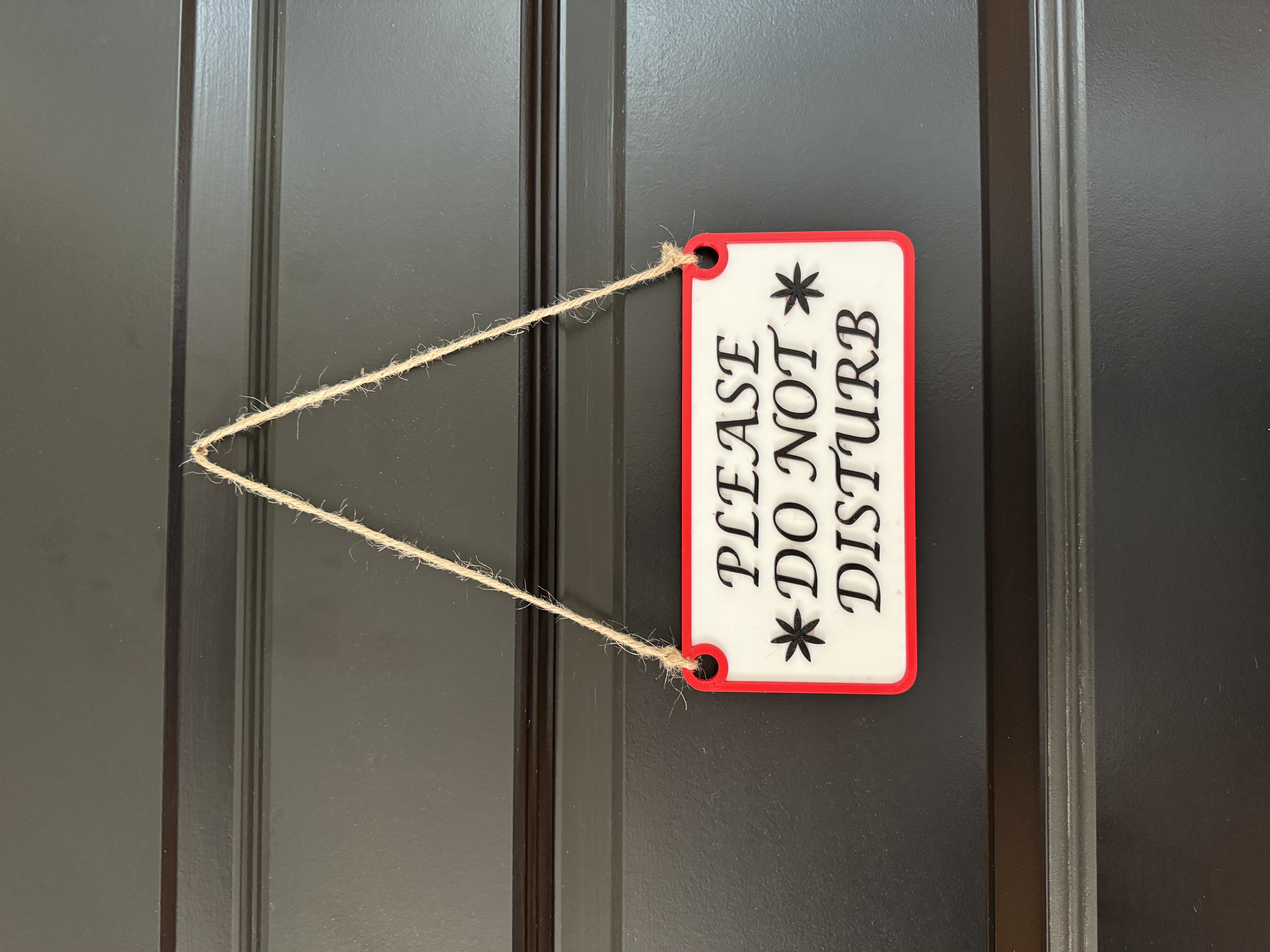 Polite "Do Not Disturb" door sign.