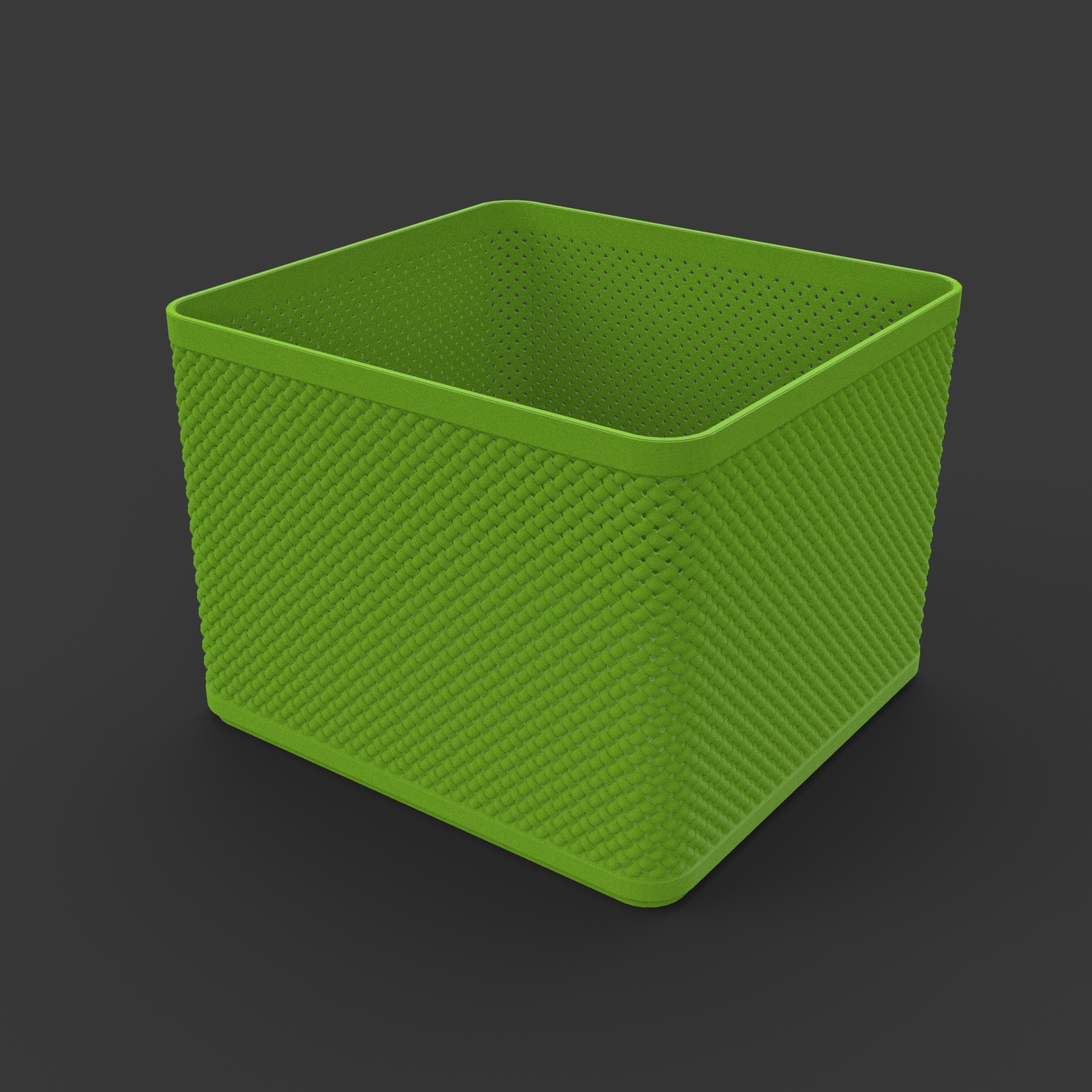 Miniatura 4 do modelo 3D Stackable Woven Organizer Basket