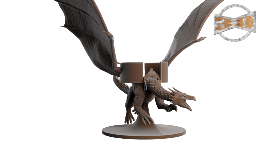 Dragonel Mount for minature by EdwinD | Download free STL model ...