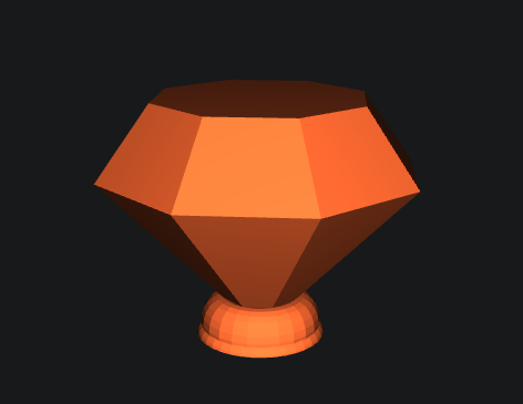 Diamond with support