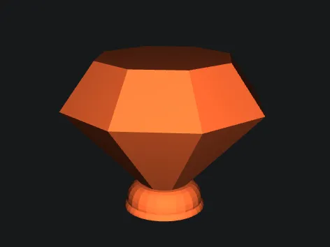 Diamond with support
