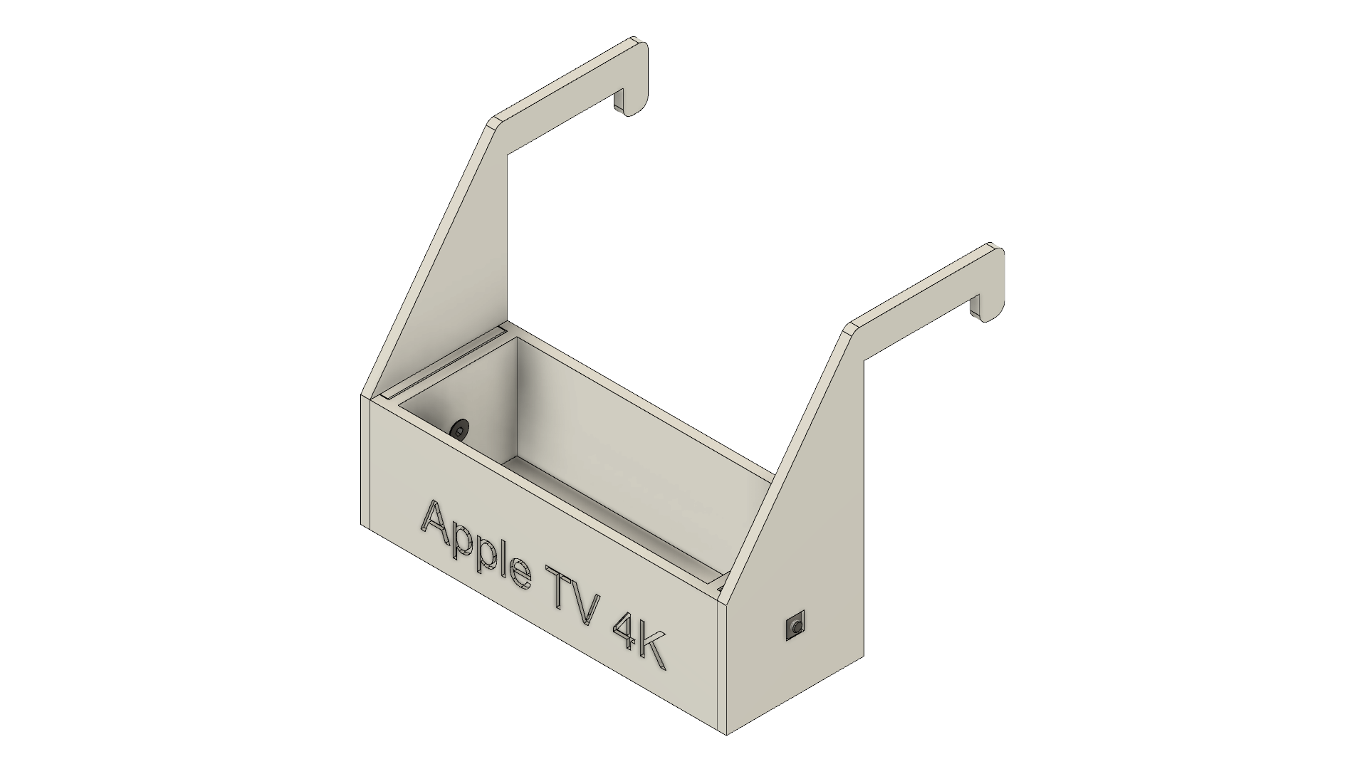 Apple TV 4K 32GB 2nd Gen MXGY2LL/A Behind TV Mount