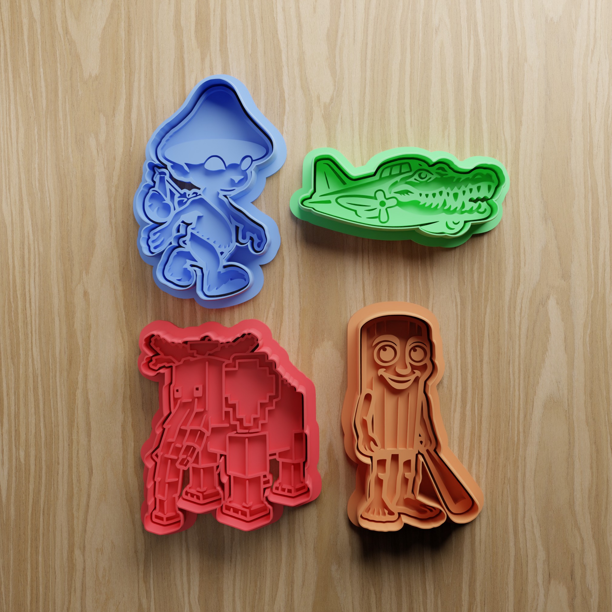 Brainrot Characters Cookie Cutter STL Bundle | Cartoon Inspired Fondant Cutter Set | 3D Printable