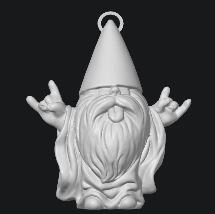 Rock On, Garden Gnome! Keychain