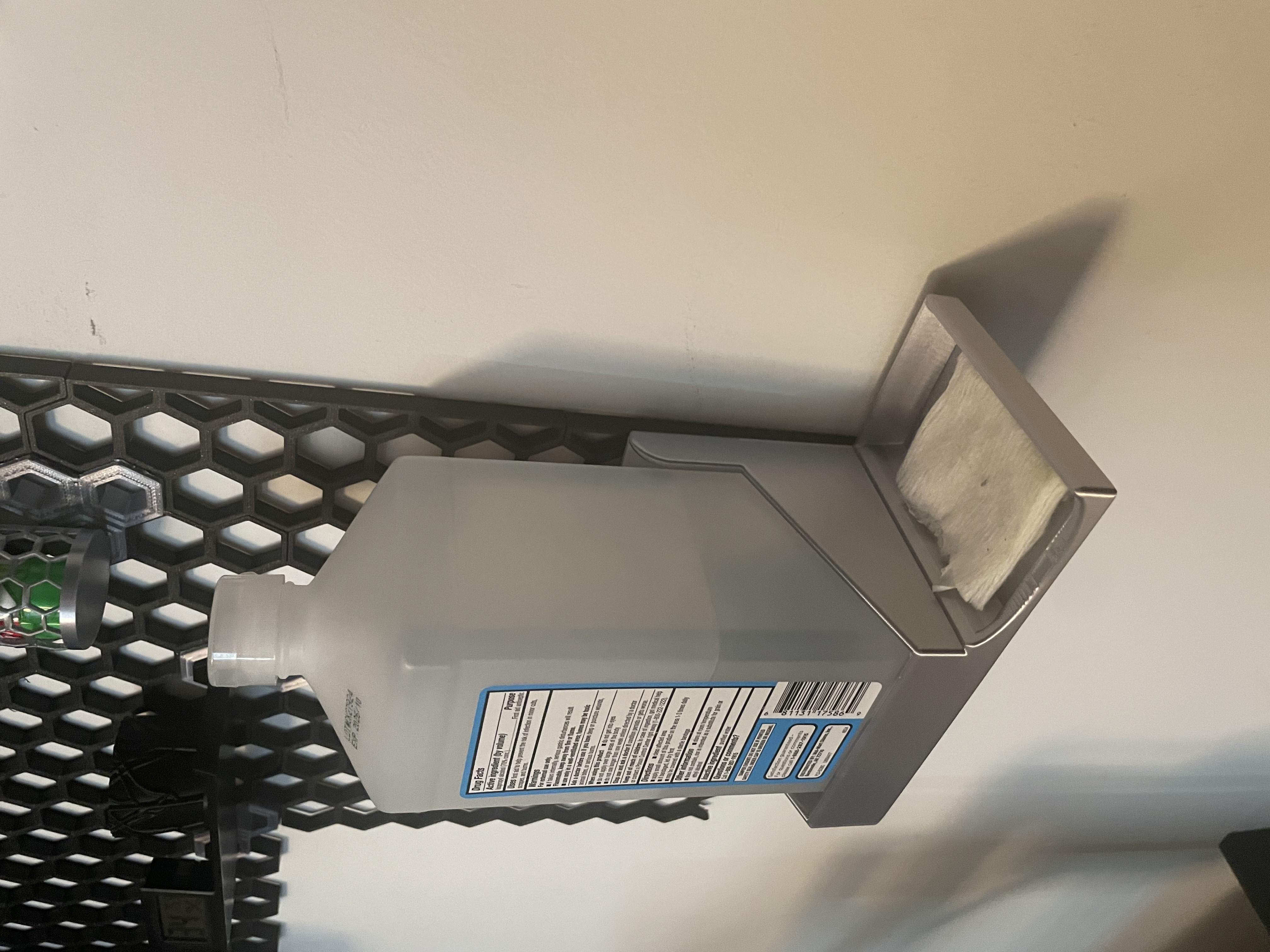 Isopropyl Alcohol holder and shelf (honeycomb)